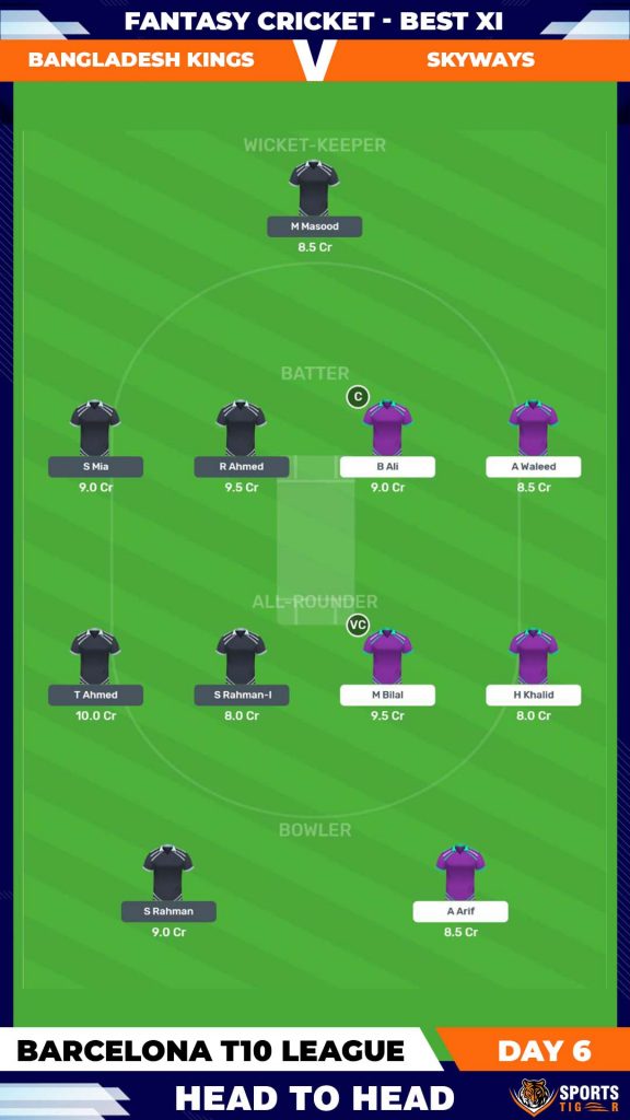 Bangladesh Kings vs Skyways - Team 1