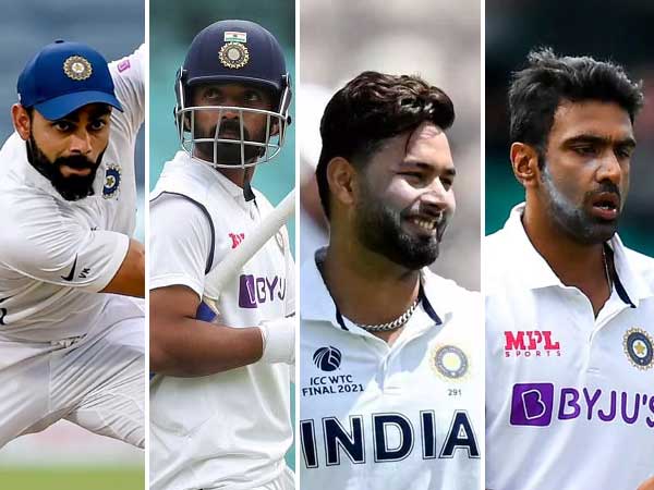 Virat Kohli, Ajinkya Rahane, Rishabh Pant, Ravichandran Ashwin