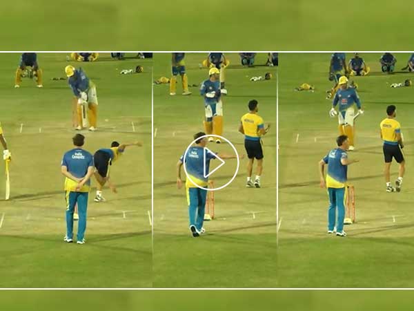 WATCH: MS Dhoni hits helicopter shot during CSK's practice session ...