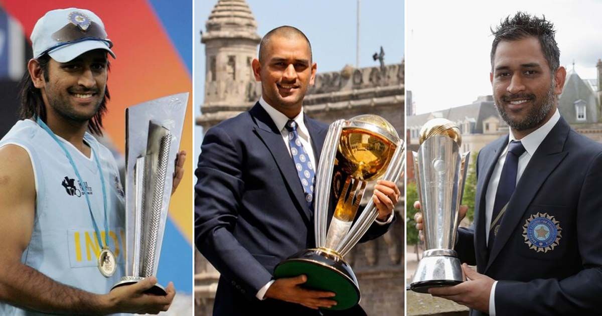 dhoni trophies