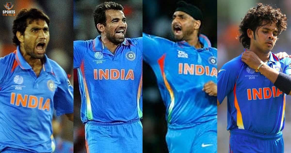 harbhajan singh zaheer khan s sreesanth munaf patel