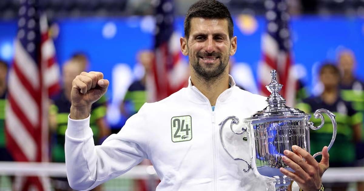 novak djokovic at us open equalling the record of 24 grand slams in singles sportstiger