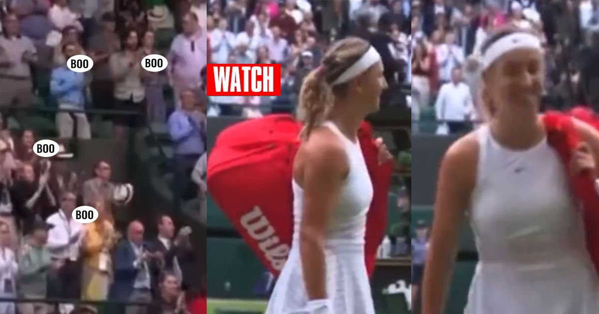 Crowd boos Victoria Azarenka Wimbledon 2023 Svitolina defeat Victoria